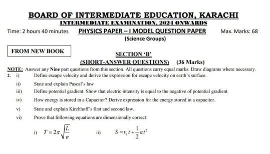 Karachi's Board of Intermediate Education (BIEK) plans to hold the 2024 intermediate exams in June. As a preparation.