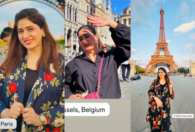 Aroosa Khan captures stunning photos at the Eiffel Tower in Paris
