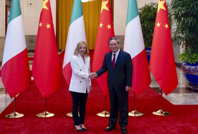 Meloni promises to strengthen Italy-China ties