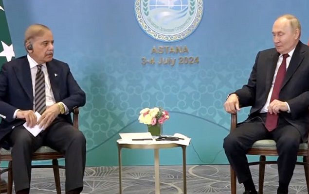 PM Shehbaz meets Putin, urges expansion of bilateral trade