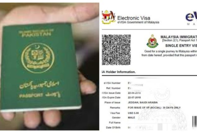 Latest Malaysia visit visa fee in rupees from Pakistan – August 2024