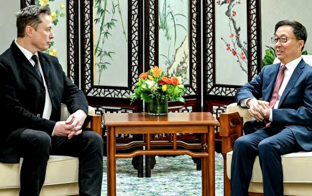 China’s VP meets with Elon Musk ahead of Trump oath