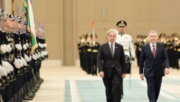 PM Shehbaz accorded guard of honour in Tashkent