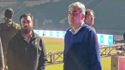 Mohsin Naqvi visits Gaddafi Stadium early morning to review preparations