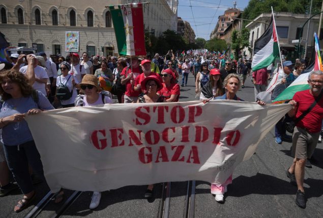 Massive protest in Rome condemns Italy’s ‘Complicity’ over Gaza war