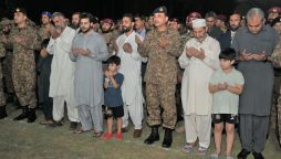 Funeral prayer of Major Syed Moiz Abbas Shah offered at Chaklala Garrison, ISPR
