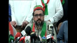 PTI workers protest removal of candidate Irfan Saleem from Senate Election list