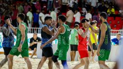 Pakistan dominates India in Commonwealth Beach Handball thriller