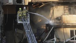 Russia launches largest air assault on Ukraine, strikes Kyiv government building