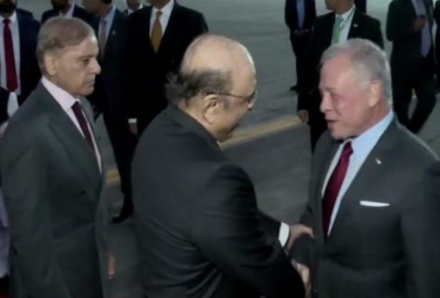 Jordan King Abdullah II arrives in Pakistan on two-day visit